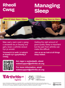 poster describing online managing sleep session